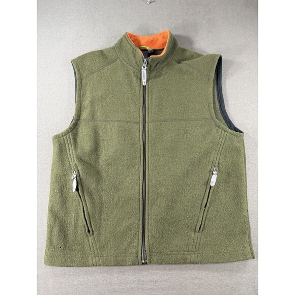 ibex Other - Ibex Merino Wool Full Zip Vest Mens Large Green Made in USA Small FLAW